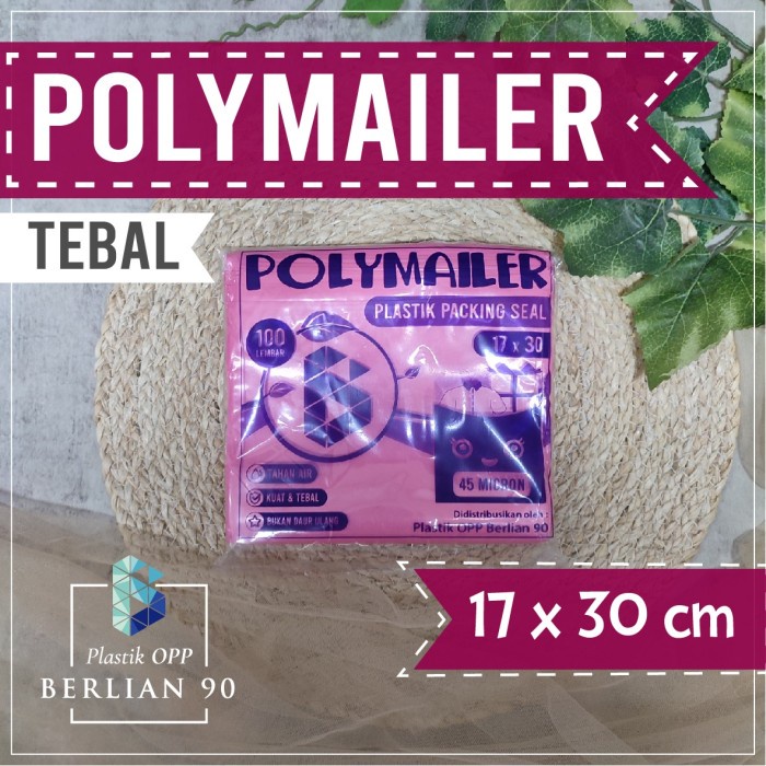 

ATKJaya- Polymailer Pink 17x30 Cm / Plastik Packing Online Amplop Plastik