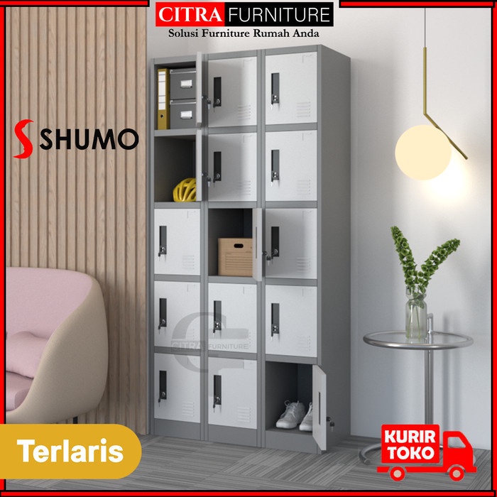 

ATKJaya- Lemari Loker Besi 15 pintuLocker Kantor Dokumen File Arsip