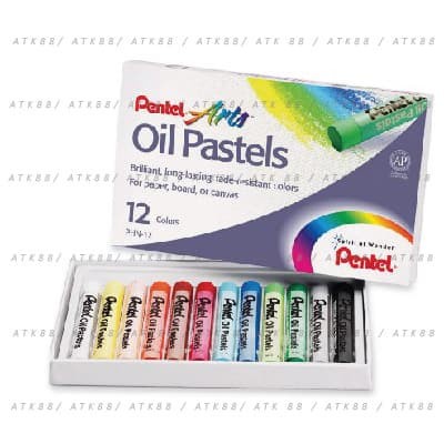 

ATKJaya- Crayon/ Oil Pastel Pentel 12 Warna