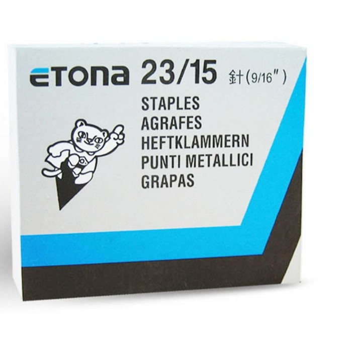

ATKJaya- Etona Staples Isi Stapler Hekter No. 23/15 Murah Berkualitas
