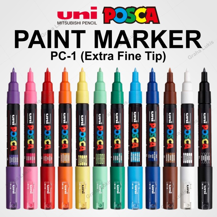 

ATKJaya- POSCA PC-1M Marker Pen (Extra Fine Point)