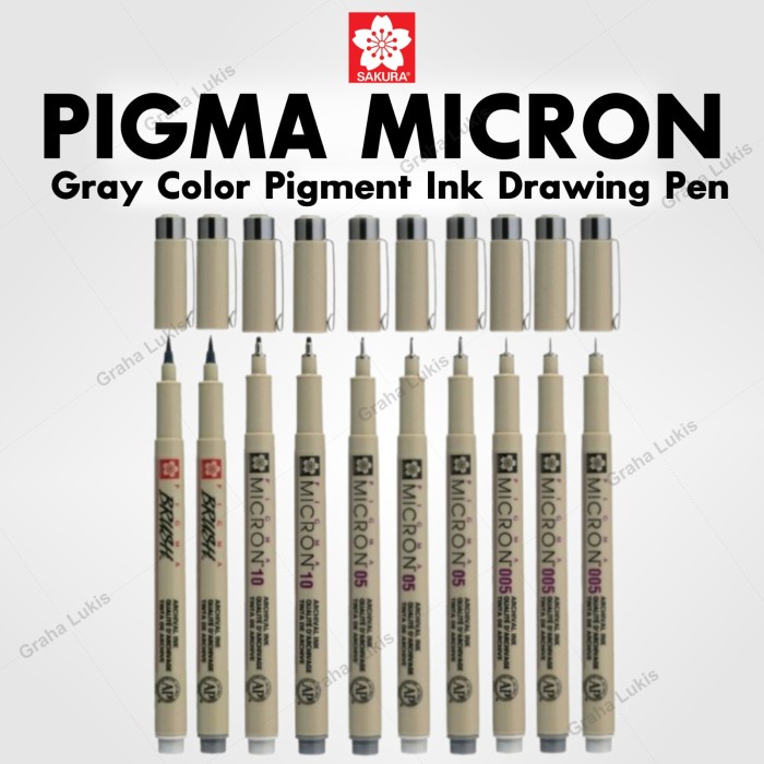 

ATKJaya- SAKURA Pigma Micron Gray Color Pigment Ink Drawing Pen