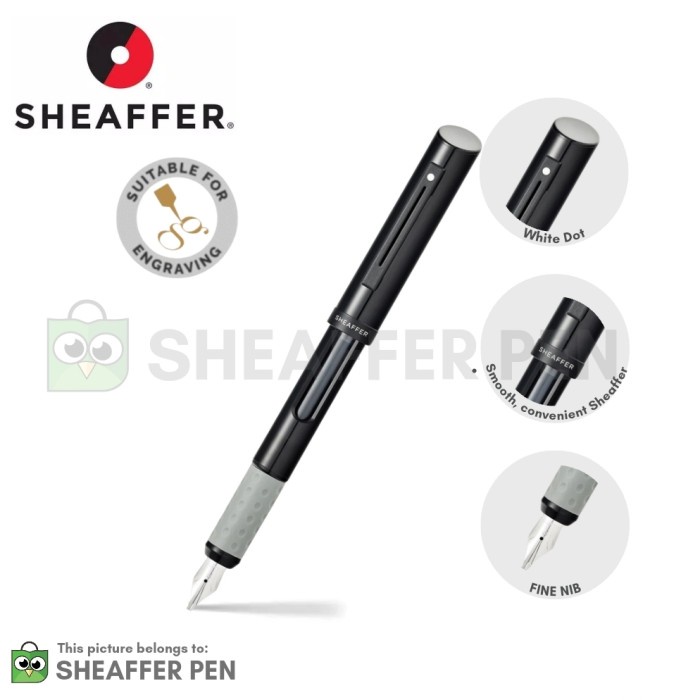 

SHEAFFER CALLIGRAPHY MATTE BLACK FOUNTAIN PEN WITH BLACK CAP AND MATTE BLACK TRIM IN HANGSELL - FINE