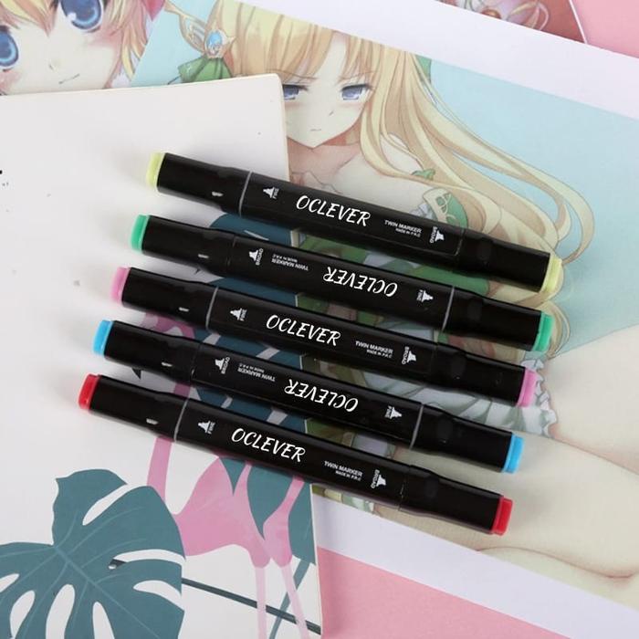 

[tmr] - KP172 - SPIDOL WARNA WARNI SKETSA SPIDOL UMUM 1 SET SKETCH MARKER 2 TIP TOUCH MARKER SPIDOL
