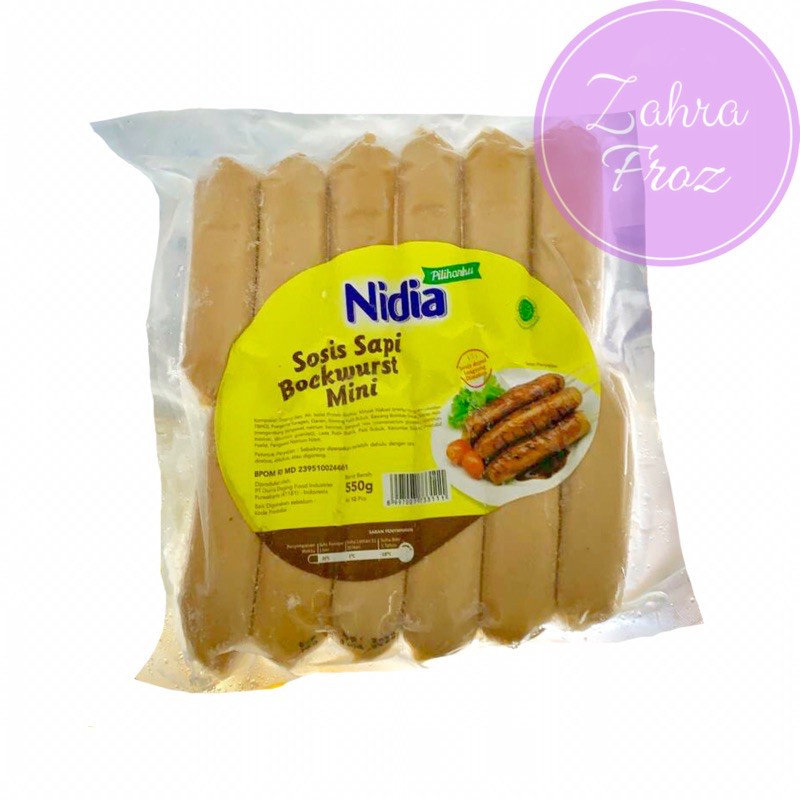 

NIDIA SOSIS SAPI BOCKWURST MINI 500 GR