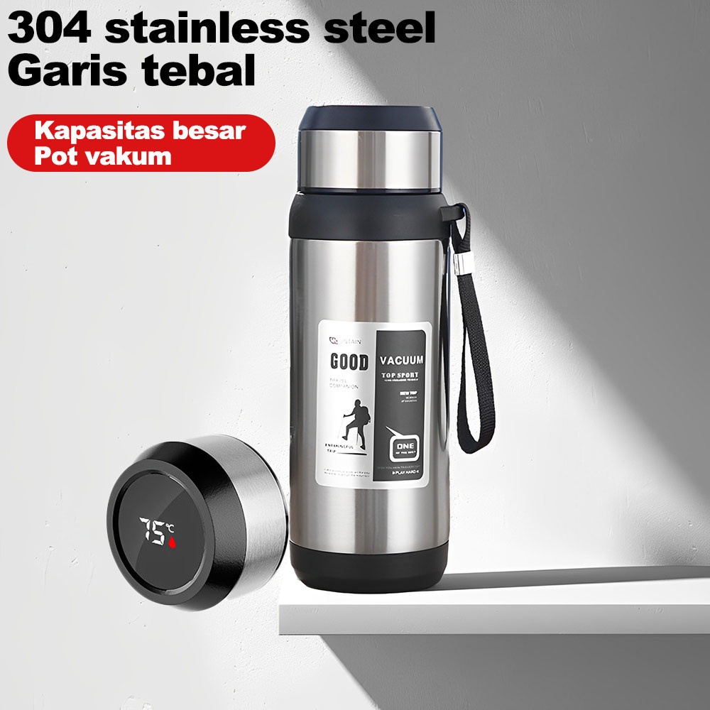 Termos Kapasitas Besar 1 Liter Termos Air Panas panas termos stainless 304 Vacuum / Termos Gunung