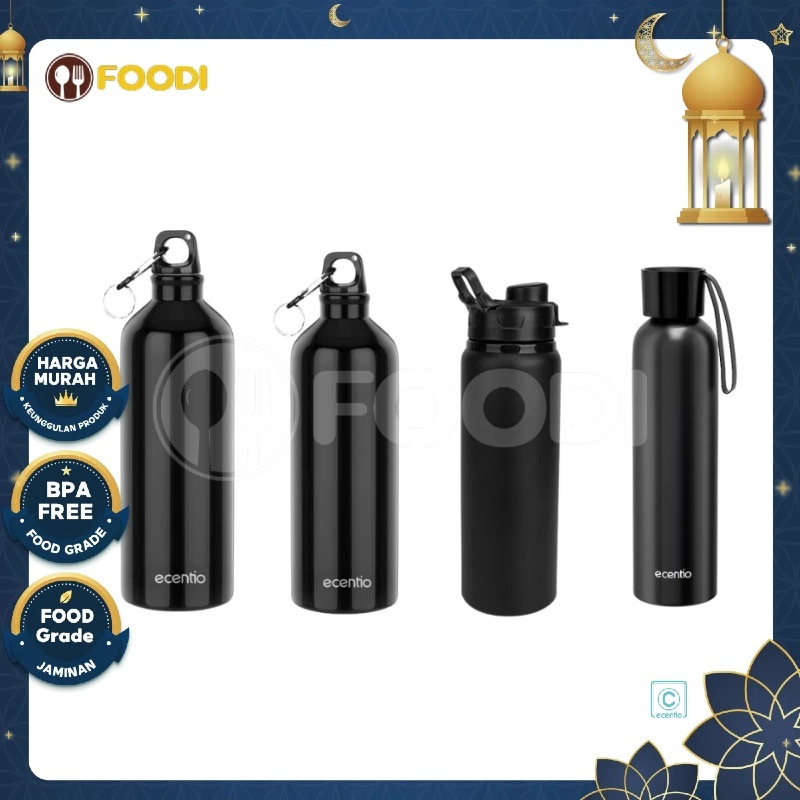 ecentio & FOODI botol minum olahraga botol air minum/Botol Air bicycle botol minum