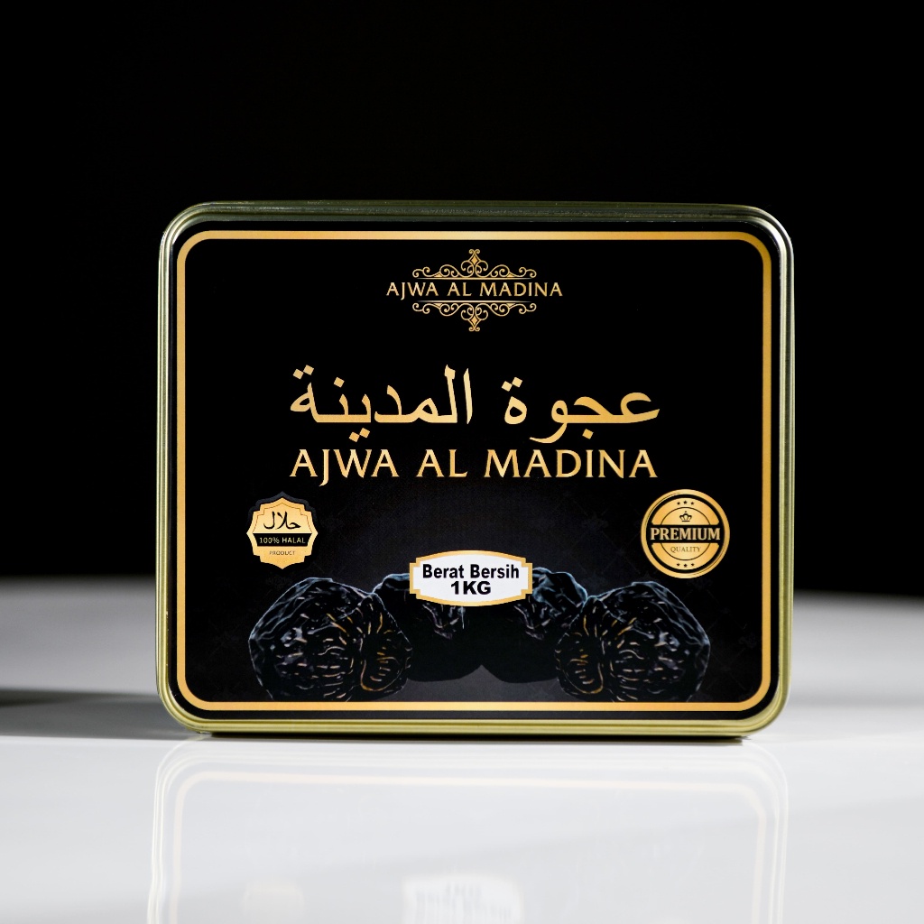 

Kurma Ajwa Kaleng 1kg Ajwa Al Madina Ajwa Nabi Kemasan Premium