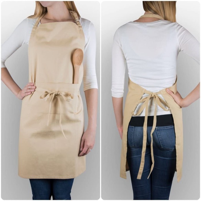 / Apron masak cream polos