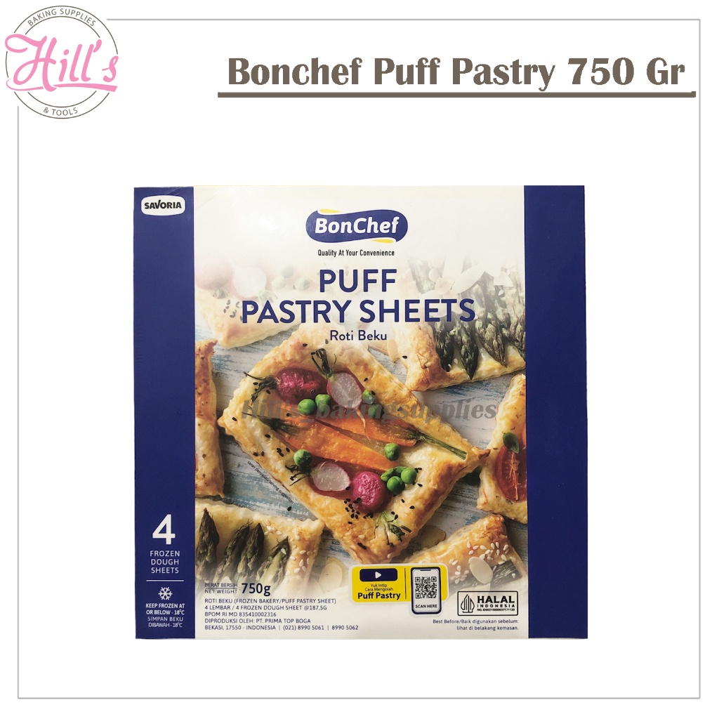 

BONCHEF PUFF PASTRY SHEET 750 GR / KULIT PASTRY / LEMBARAN ADONAN PASTRY 750GR
