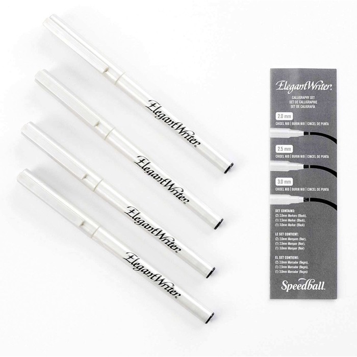 

SPEEDBALL ELEGANT WRITER 4-PCS SET CALLIGRAPHY MARKER BLACK
