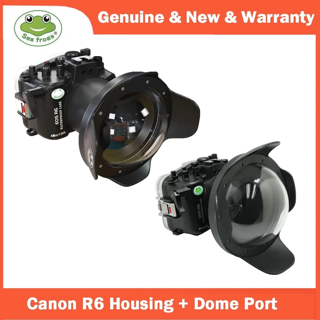 YN Seafrogs R6 [40M/130FT] Underwater Camera Housing for Canon EOS R6 with WA005A Dome Port