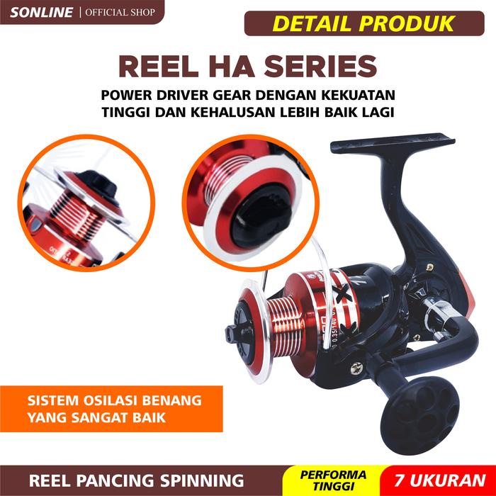 [tsb] - SONLINE Reel Pancing Metal Aluminium Reel HA 1000-7000 Alat Ikan Katrol Laut Roda Umpan