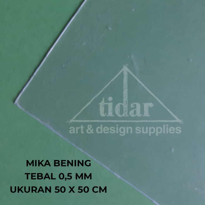 SOUVEN- Mika Bening Tebal 0,5 - 1 MM Uk. 50x50 CM / Plastik Akrilik Transparan
