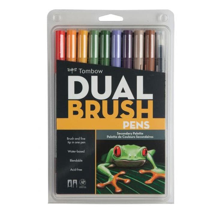 

TOMBOW DUAL BRUSH PEN SET 10 COLORS - SECONDARY