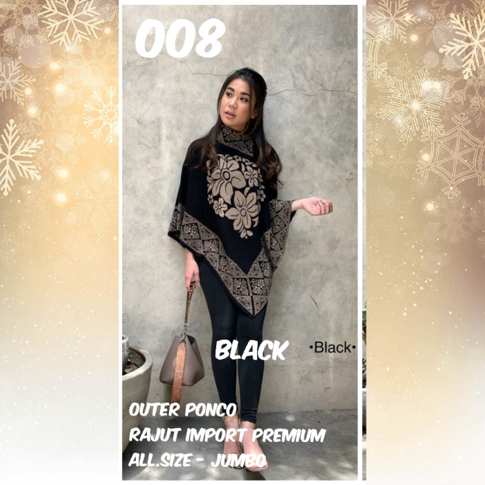 Miliki Segera Ponco Outer Mantel Rajut Import(Adem.Tebal) All Size Fit To M-7L Dlc3116