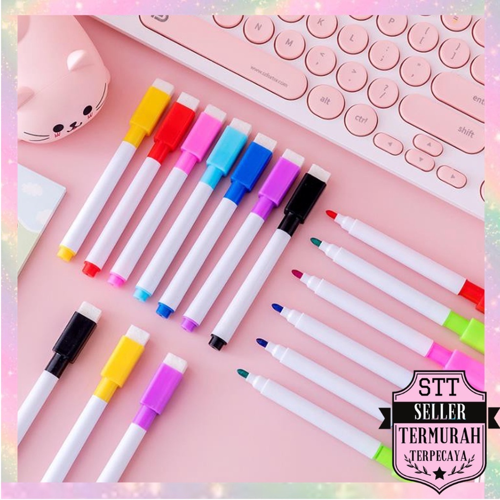 

IK! 12 VARIASI WARNA Spidol WIPE & CLEAN Menulis Anak Bisa Ditulis dan Dihapus
