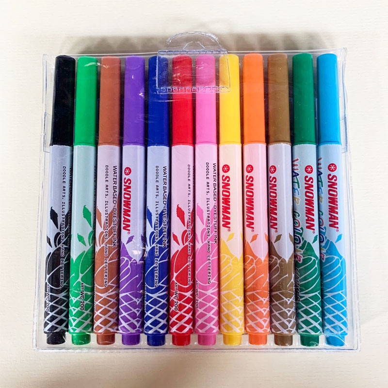 

IK! Snowman Water Color Marker 12 WC-200 / Spidol Warna Cat Air Set 12 Color