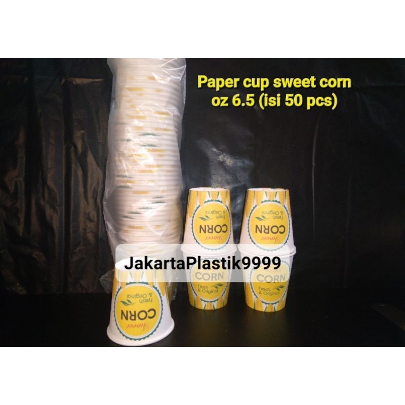 Paper cup 6.5 oz (ISI 50 PCS) / Gelas kertas jasuke mini D3V