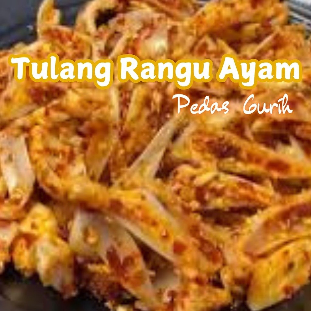 

1 Bungkus Tulang Rangu Kriuk Ayam Chilli Oil Pedas Gurih Nampol 100 gr