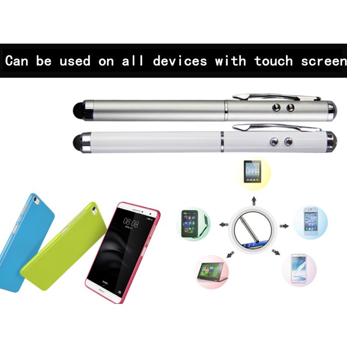 

IK! Pen Stylus Pulpen Laser Bolpen Pointer Lampu LED Laser merah Touch Screen Tinta Permanent Dengan