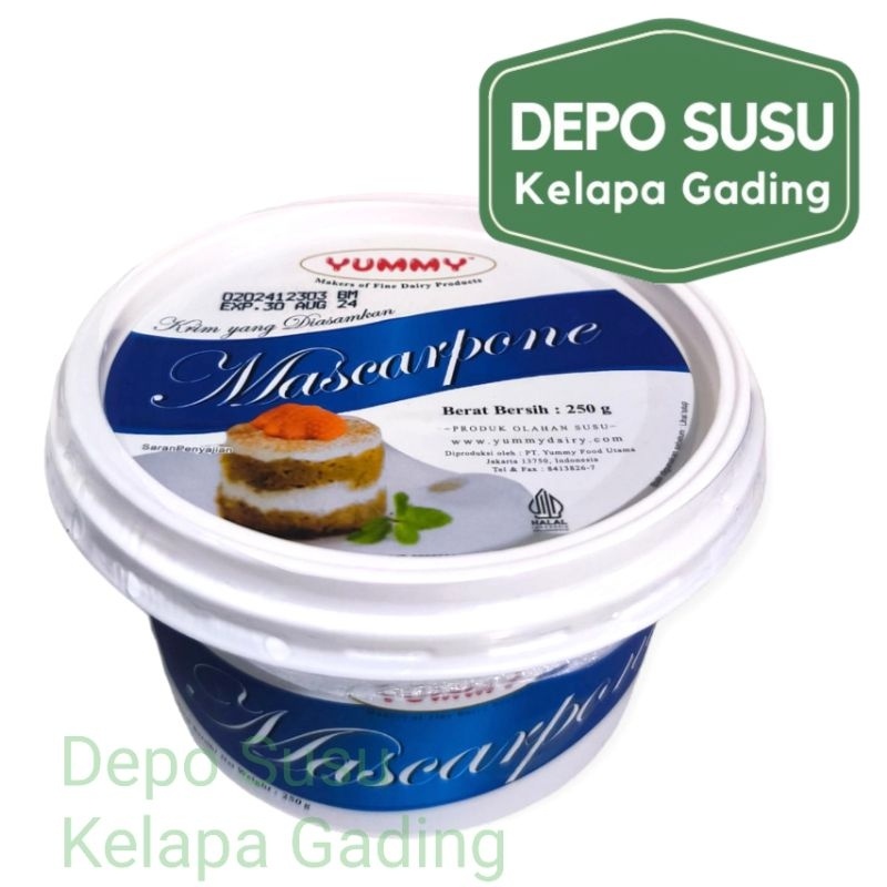 

Yummy 250gr Cream Cheese / Mascarpone / Sour Cream 200gr Krim Keju