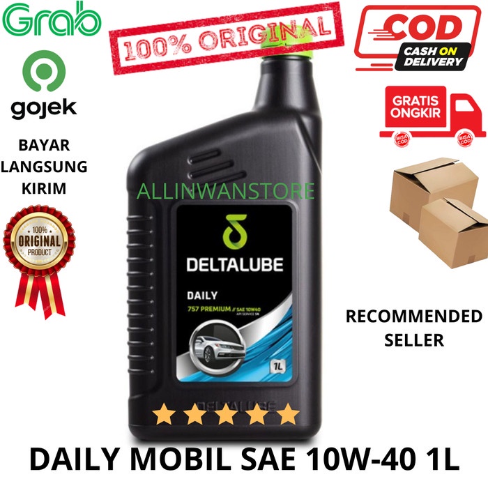 JAYAmart- Oli Mobil Deltalube 757 Premium SAE 10W-40 API SN Volume 1 Liter