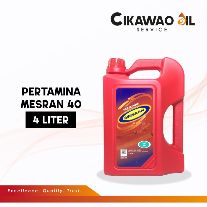 JAYAmart- Oli Mesin Mesran SAE 40 4L (Untuk mobil bensin)