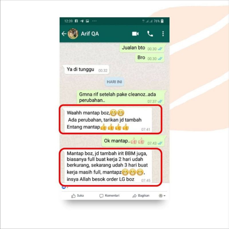 hjk CLEANOZ ORIGINAL PENGHEMAT BBM ARLI KURNIA / CLEANOS PENGHEMAT BENSIN / CLENOZ ORI MOBIL DAN