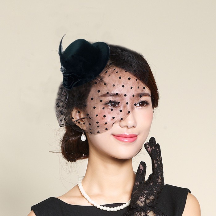 Jepit Topi Hiasan Fascinator Hat Wedding Headpiece Topi Jaring Fascinator Hat Topi Hiasan Aksesoris