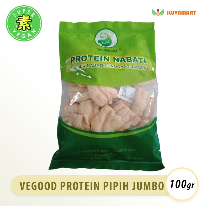

Vegood PROTEIN PIPIH JUMBO 100gr Protein Nabati Pengganti Daging