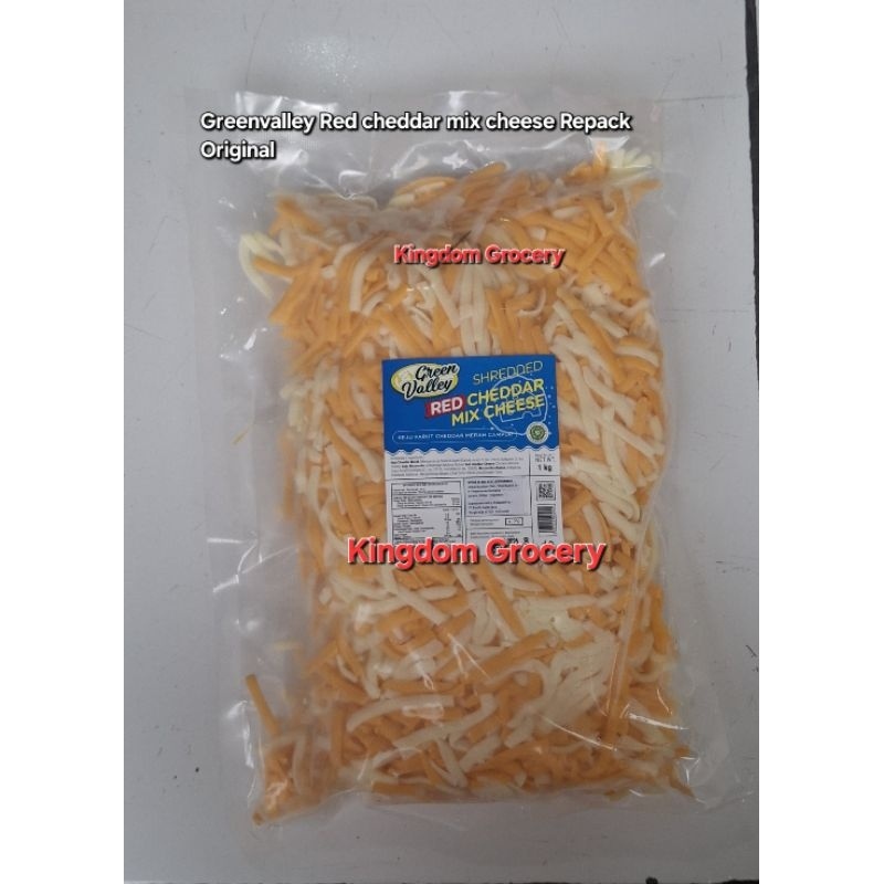 GREENVALLEY RED CHEDDAR MIX CHEESE (RED CHEDDAR MIX MOZARELLA CHEESE)