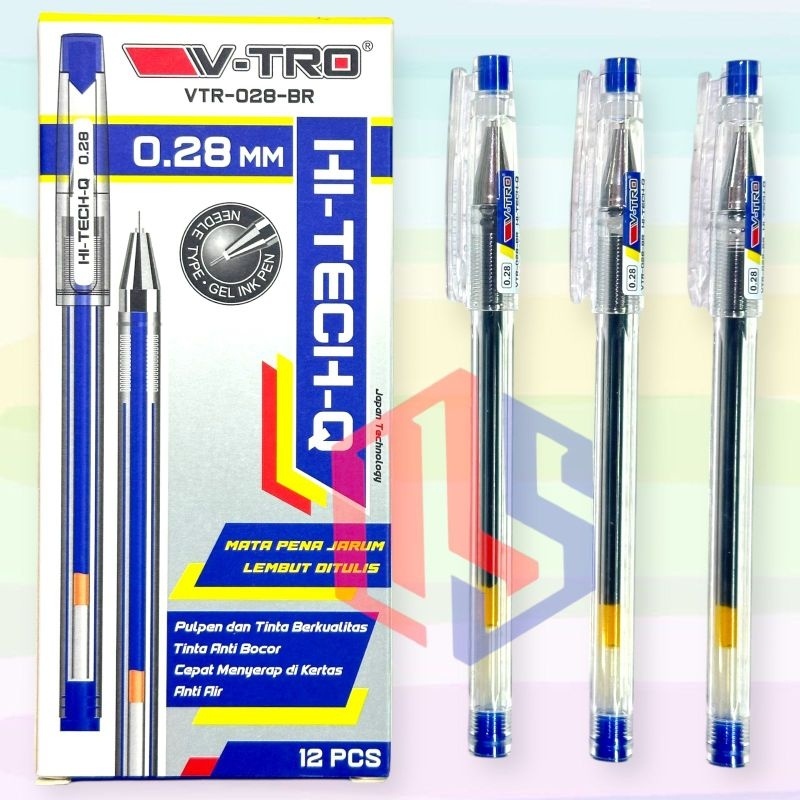 

Pulpen / Ballpoint / Pen Gell Hi Tech 0.28 V-TRO (12 Pcs)