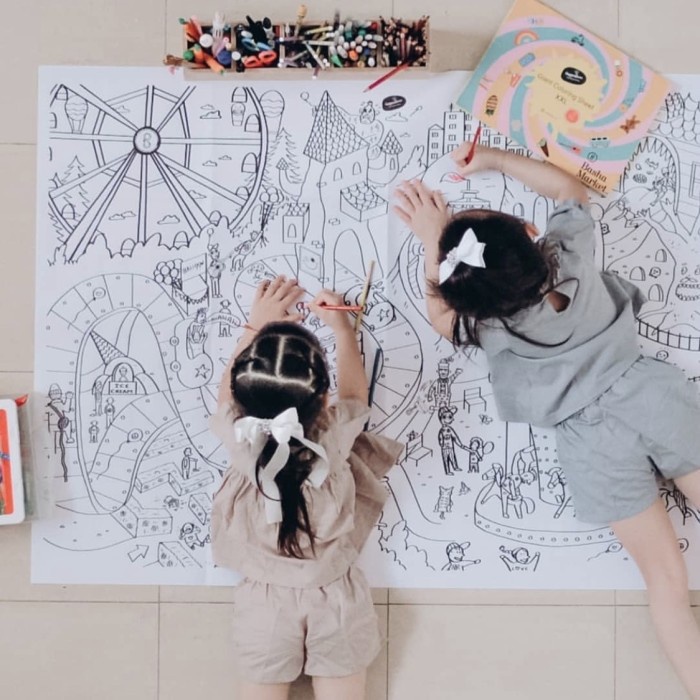 

HJK Giant Coloring Sheet Bundle(3designs)/ Coloring Poster Kertas Mewarnai