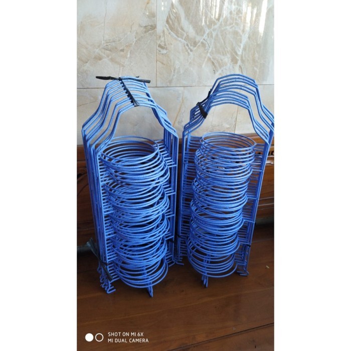 Tentengan Piring Hajatan Besi Tebal coating karet 10 pcs