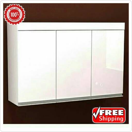 Lemari Dapur Atas / Lemari Dapur Gantung 3 Pintu White Glossy