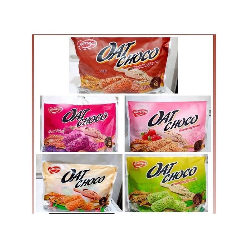 

HJ SNACK NARAYA OAT CHOCO 400 gr COKLAT VANILA SWEET POTATO STRAWBERRY MAKANAN RINGAN