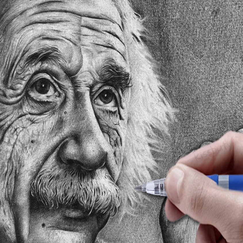 

Pensil Mekanik + Refill 2mm Isi 12 Leads Mechanical Pencil 2B Set - Black