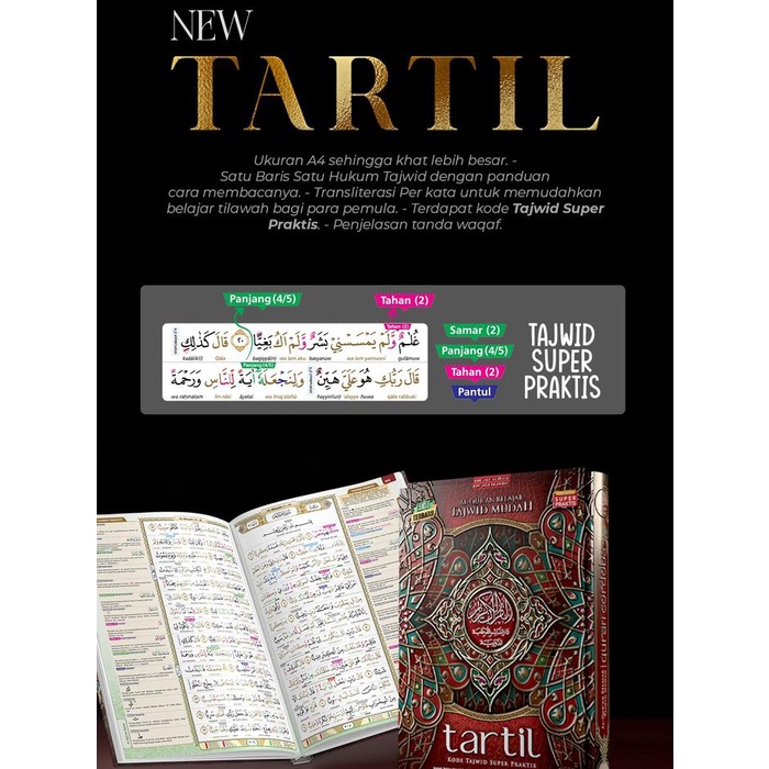 

HJK Al Quran Cordoba Tartil Belajar Tajwid Mudah 1 Baris 1 Hukum Ukuran Besar A4 Non Terjemahan