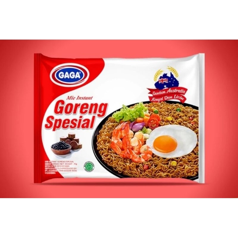 

Mie Gaga Goreng Spesial 75g ( satu dus isi 40 bungkus )