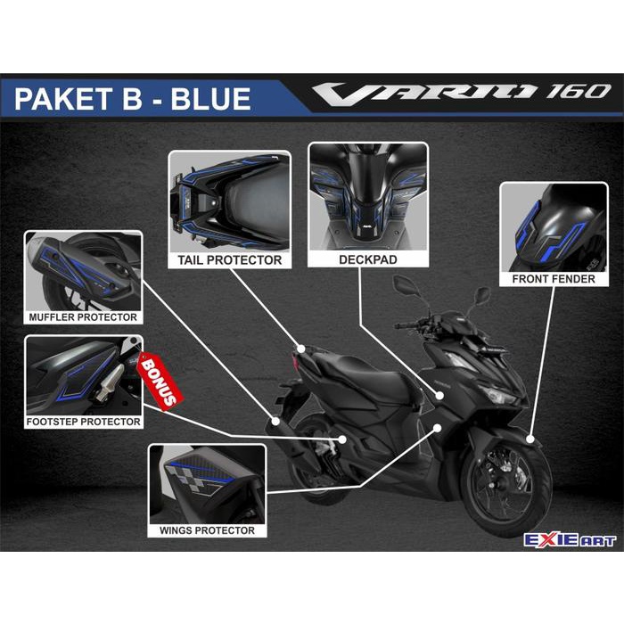 ready stok paket body protector motor vario 160 - full set aksesoris pelindung body original