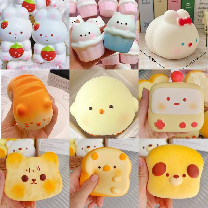 

..... Squishy Premium Super Slow Rising Hachimi Roti Kucing Cupcake Kitty Piyo Cute 8 Cm - Berbagai
