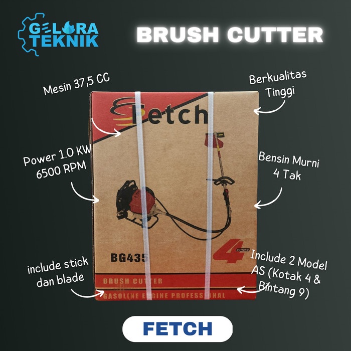 Jual [READY] Mesin Potong Rumput Gendong Brush Cutter 4 Tak FETCH BG-435