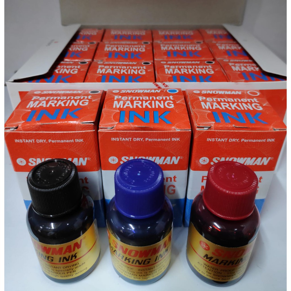 

[LUSIN] REFILL TINTA SPIDOL PERMANEN SNOWMAN / ISI SPIDOL PERMANENT MIC