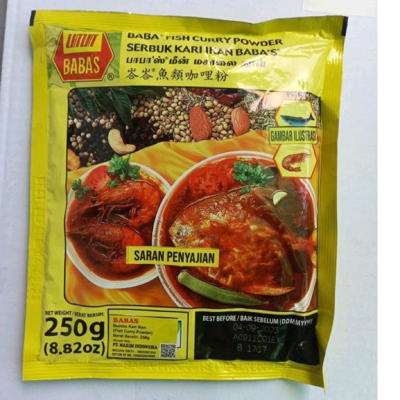 

Babas Fish Curry 250gr (Serbuk ikan babas) instan untuk membuat kari ikan