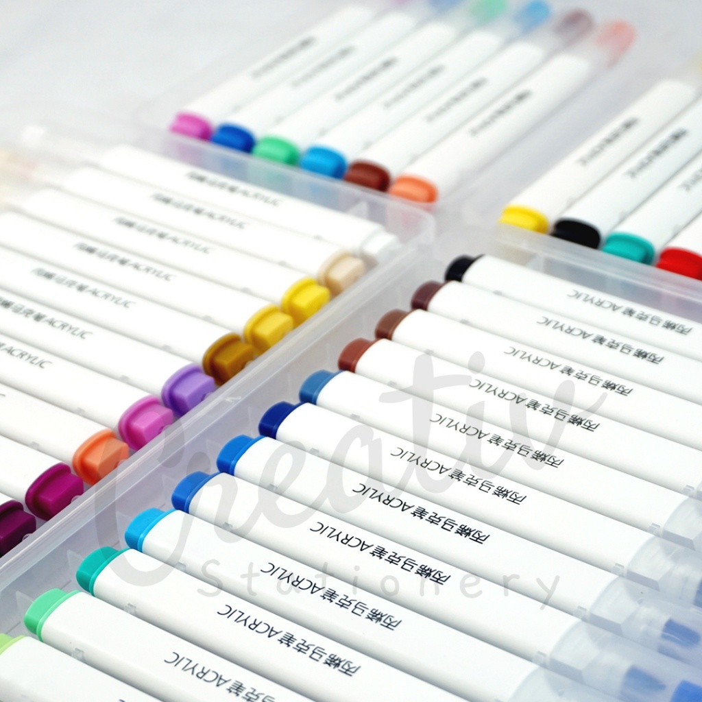 

GIORGIONE Acrylic Markers Set Spidol 12 24 Warnas G-Am-Bs