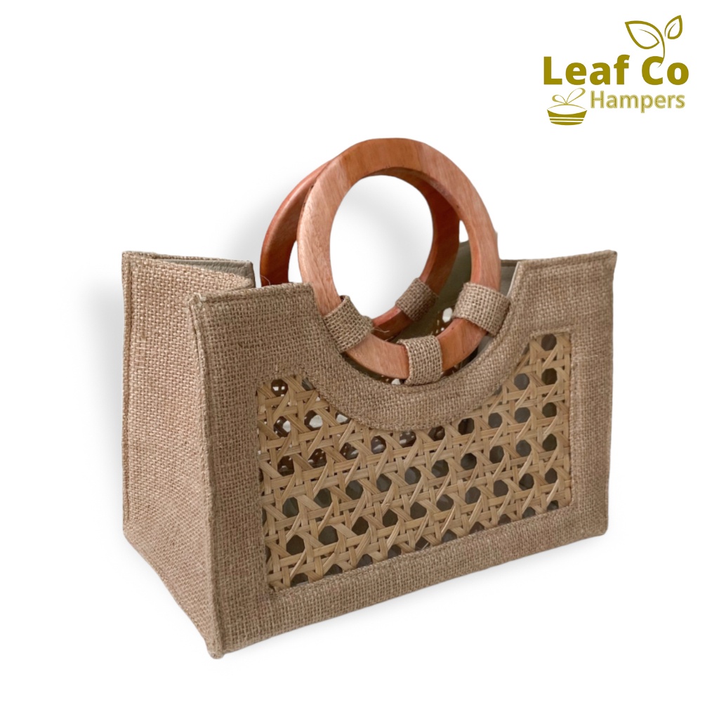 

HJ Leaf Co - Hampers Goni Kombinasi Anyaman Bambu Tas Etnik Bungkus Kemasan Serbaguna