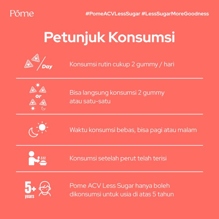 

Pome Acv Less Sugar - Gummy Cuka Apel