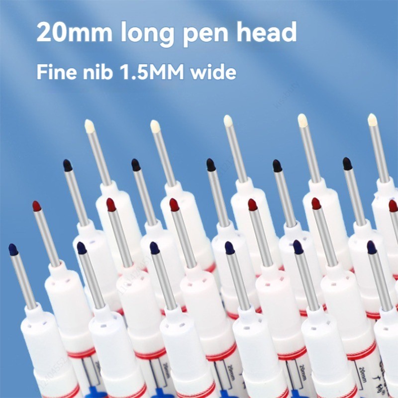 

5pcs/Set Spidol Penanda Besi Spidol Untuk Kayu 20mm Spidol Kepala Panjang Nib