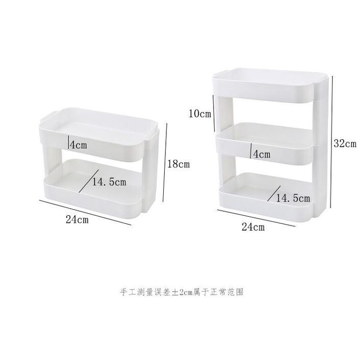 TOP [MILOLI] RAK DESKTOP MULTI-LAYER RAK PENYIMPANAN AESTHETIC KOREAN STYLE RAK PUTIH TINGKAT RAK